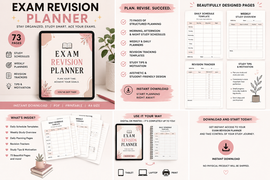 Ultimate Exam Revision Planner | 2-Hour Study Schedule PDF